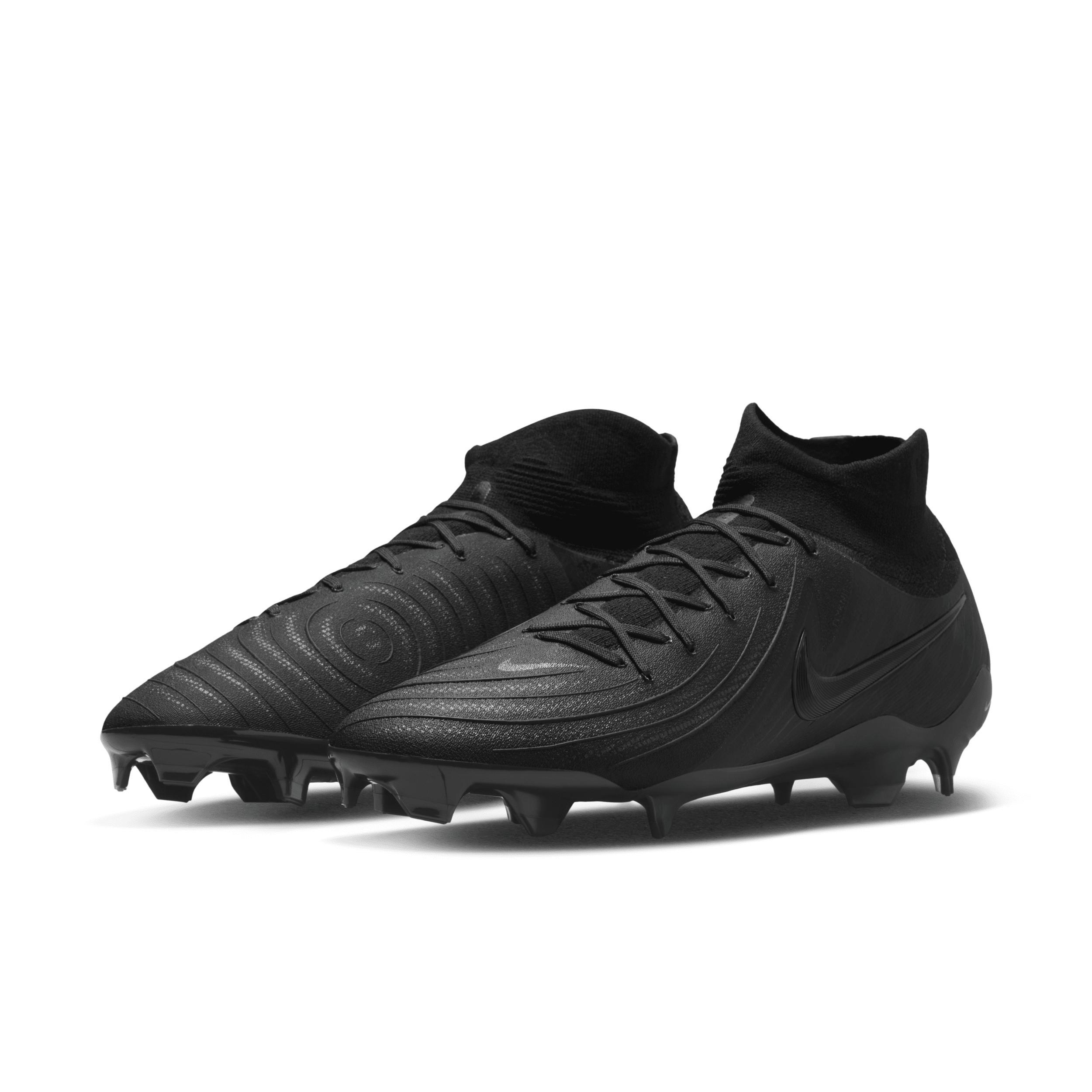 Nike Mens Nike Phantom Luna II Pro FG - Mens Soccer Shoes Black/Black/Deep Jungle Product Image