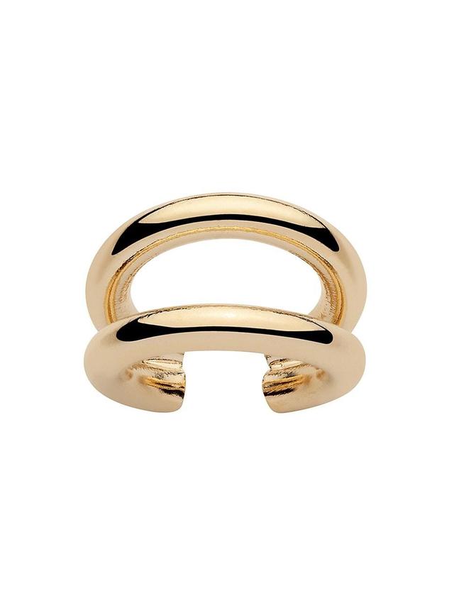 Womens Double Essential 10K-Gold-Plated Ring Product Image