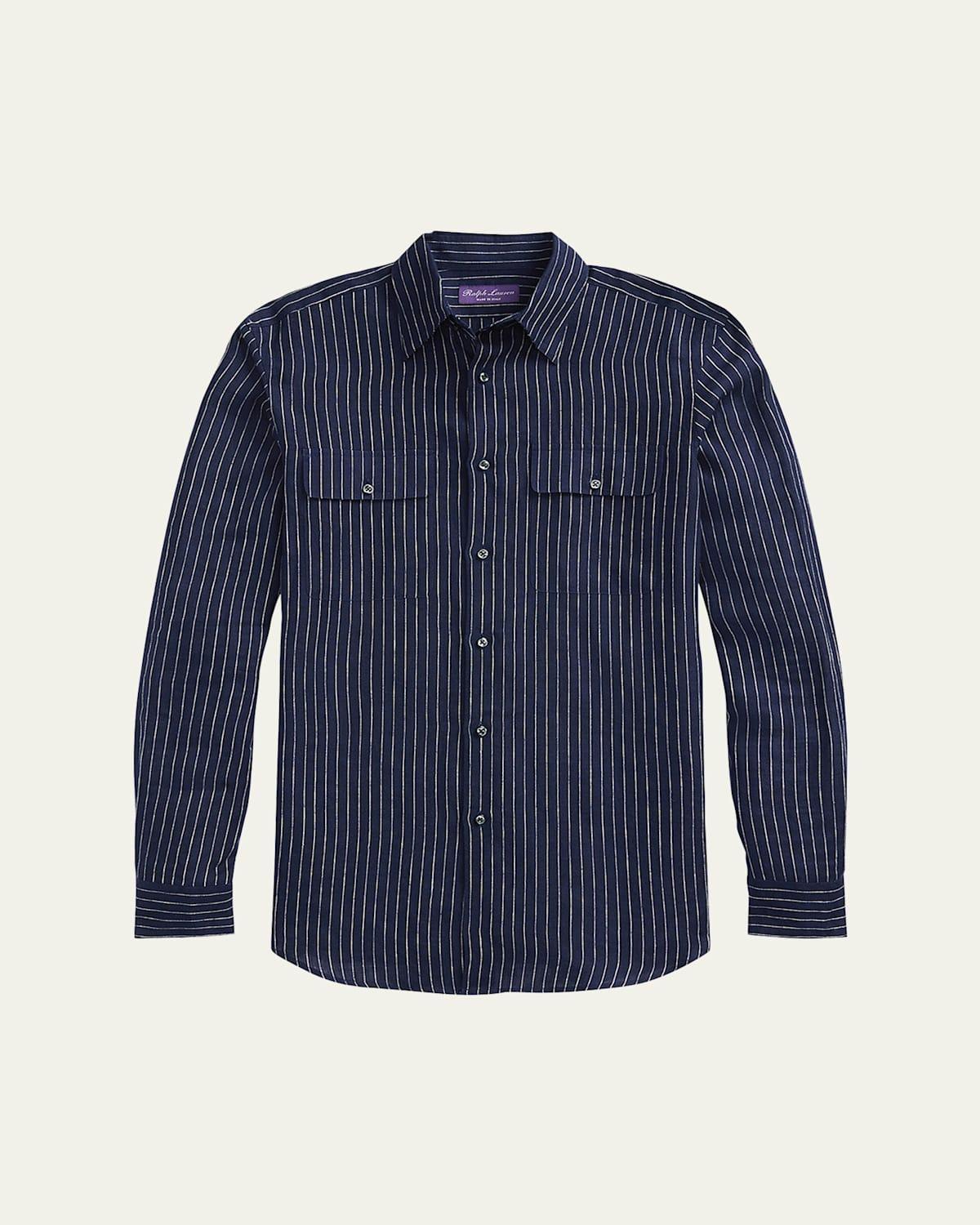 Mens Norfolk Pinstripe Button-Down Shirt Product Image