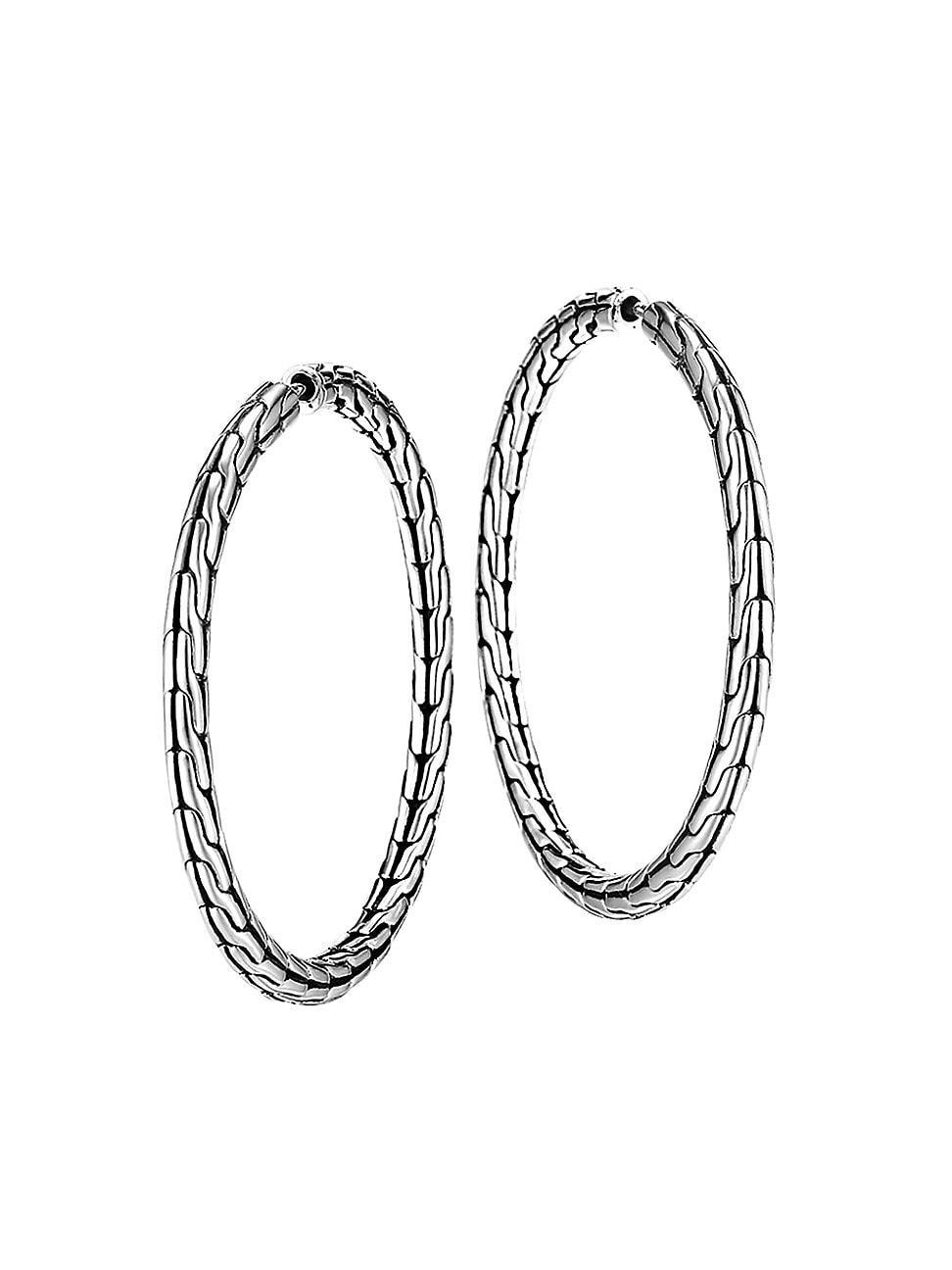 John Hardy Classic Chain Medium Hoop Earrings Product Image