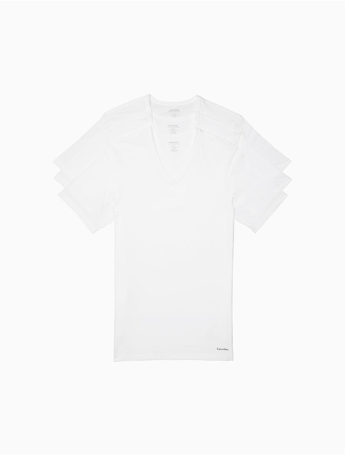 Calvin Klein 3-Pack Slim Fit Cotton V-Neck T-Shirt Product Image