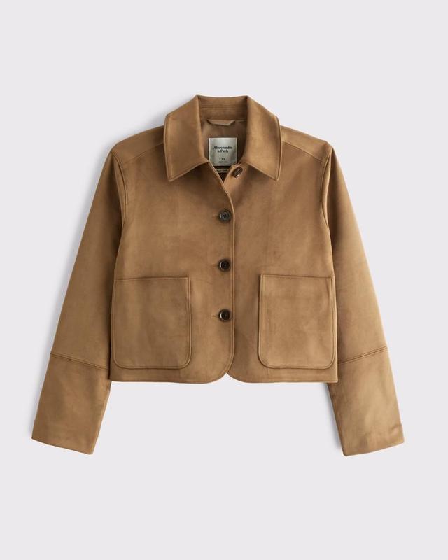 Vegan Suede Button-Through Jacket Product Image