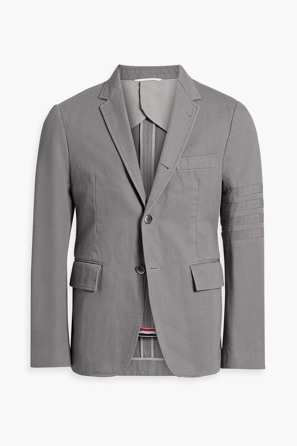 Cotton-gabardine Blazer In Gray Product Image