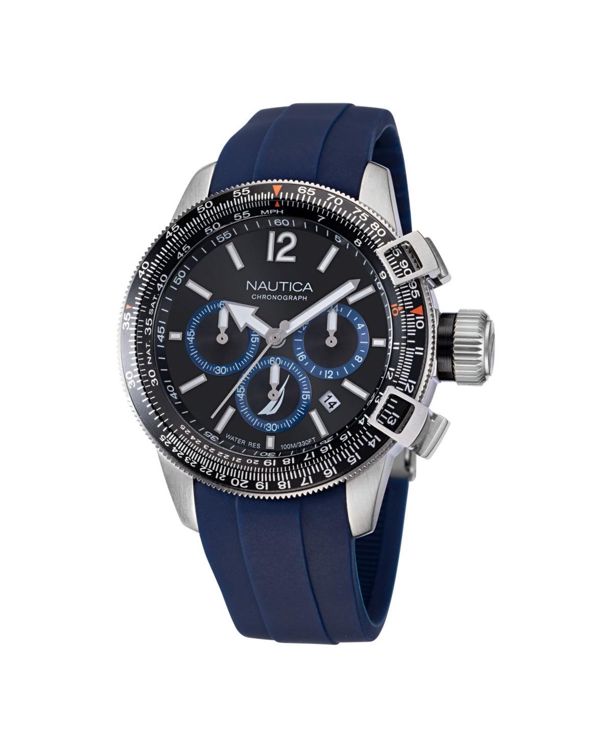 Nautica Bfc Stainless Steel And Silicone Watch - silver Product Image