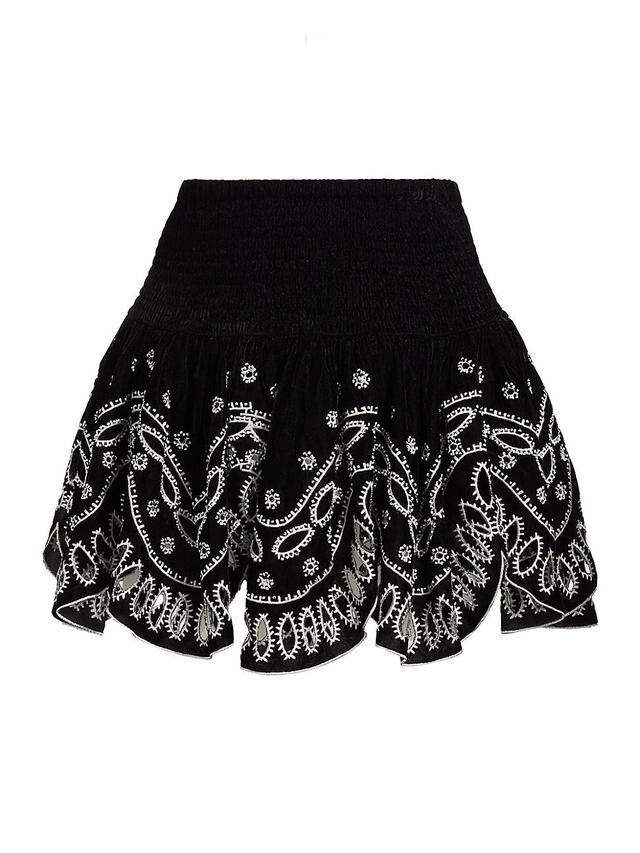 Womens Clara Velvet Mini Skirt Product Image