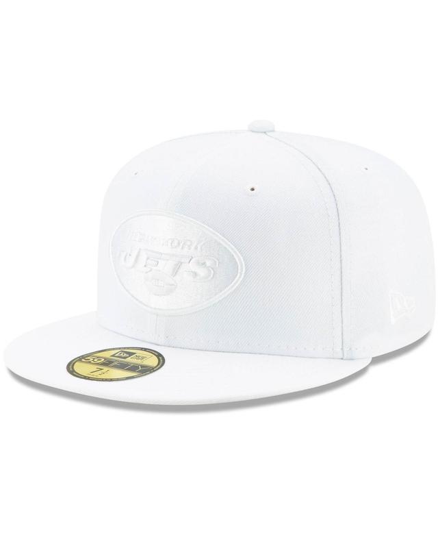 Mens New Era New York Jets White 59FIFTY Fitted Hat Product Image