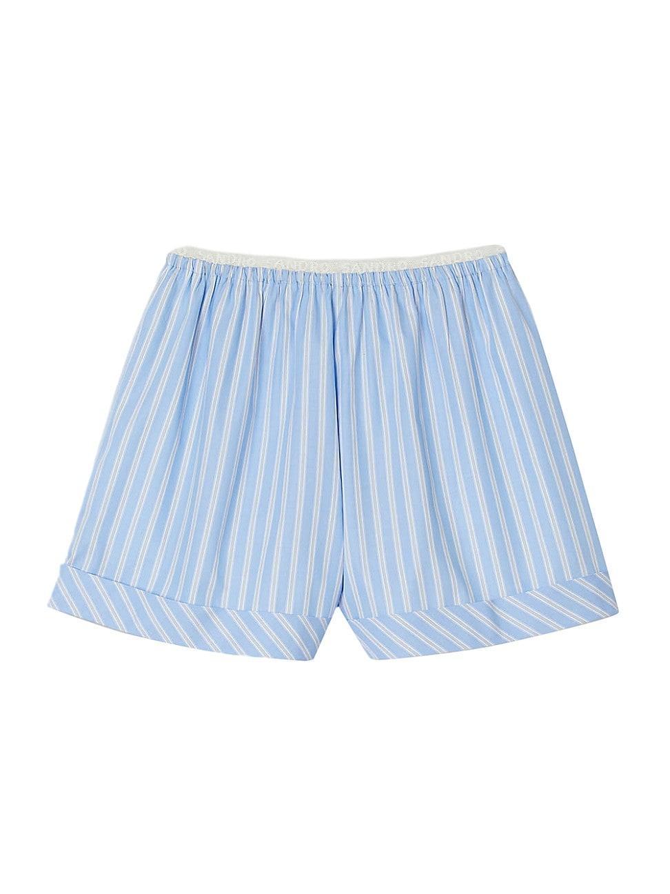 Womens Wide-Leg Cotton Shorts Product Image