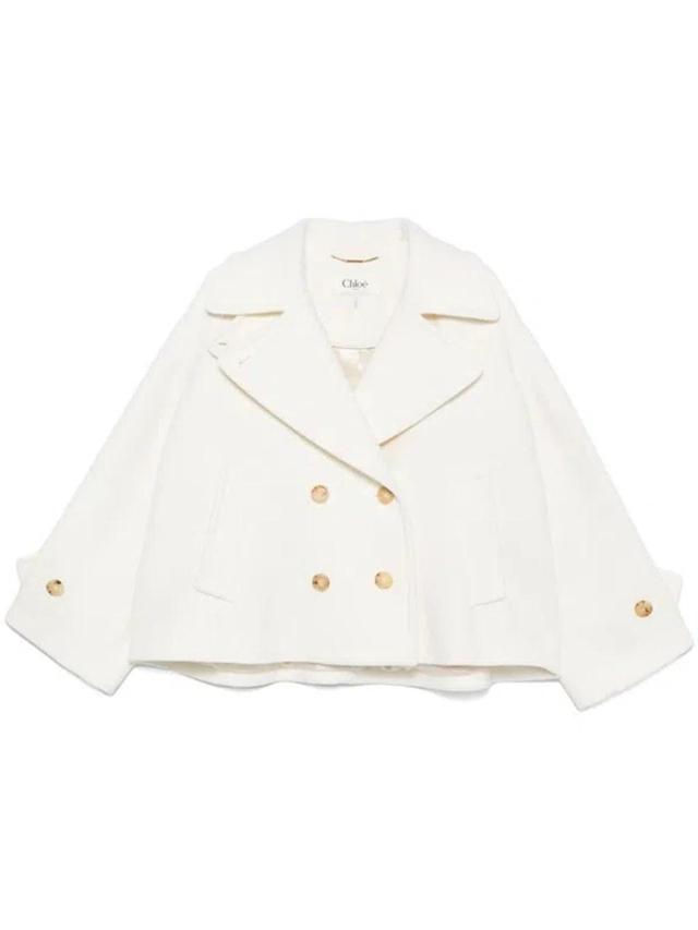 Turtleneck Coat In White Product Image