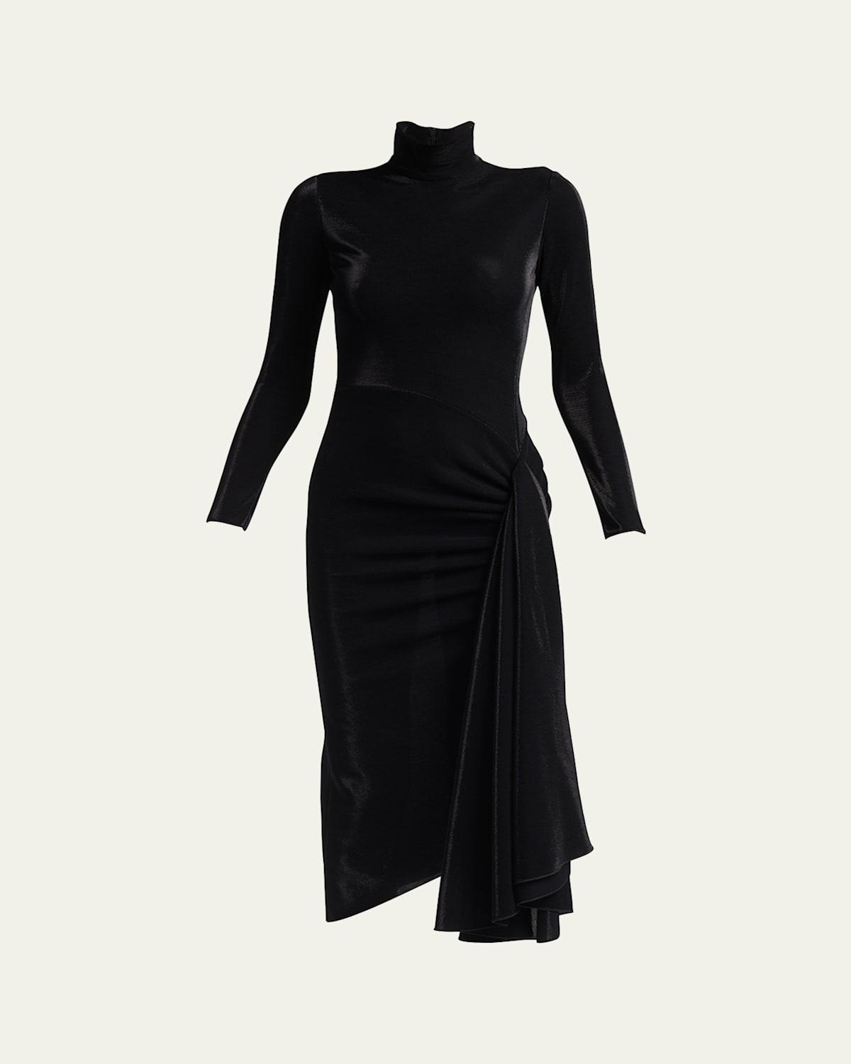 Womens Draped Jersey Dress Product Image