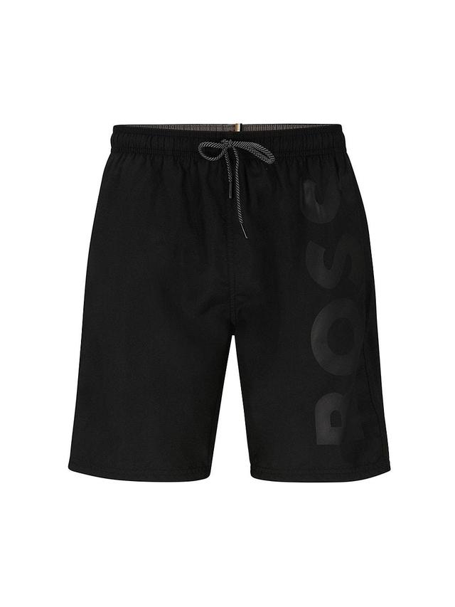 Mens Logo-Embossed Swim Shorts Product Image