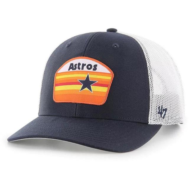 Mens 47 Houston Astros Retro Region Patch Trucker Adjustable Hat, Blue Product Image