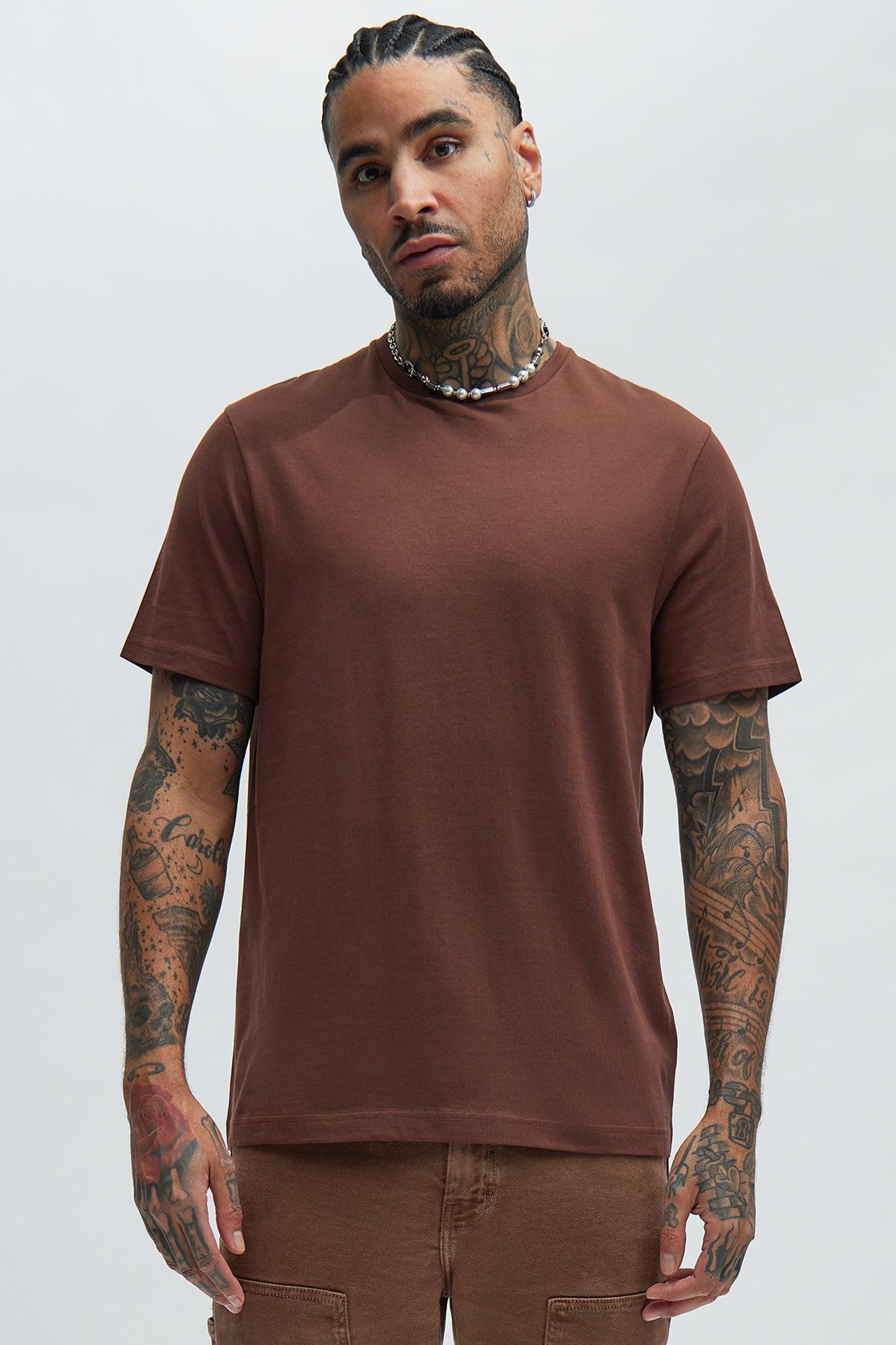 Essential Short Sleeve Crew Tee - Brown product image