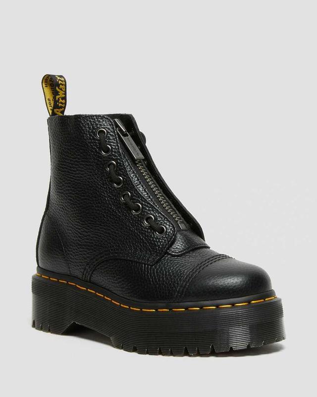 Sinclair Milled Nappa Leather Platform Boots Product Image