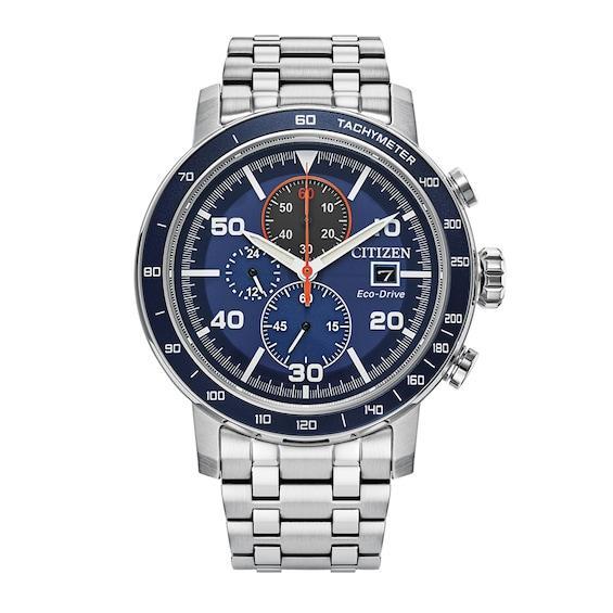 Citizen Eco-Drive Mens Chronograph Weekender Stainless Steel Bracelet Watch 44mm Product Image