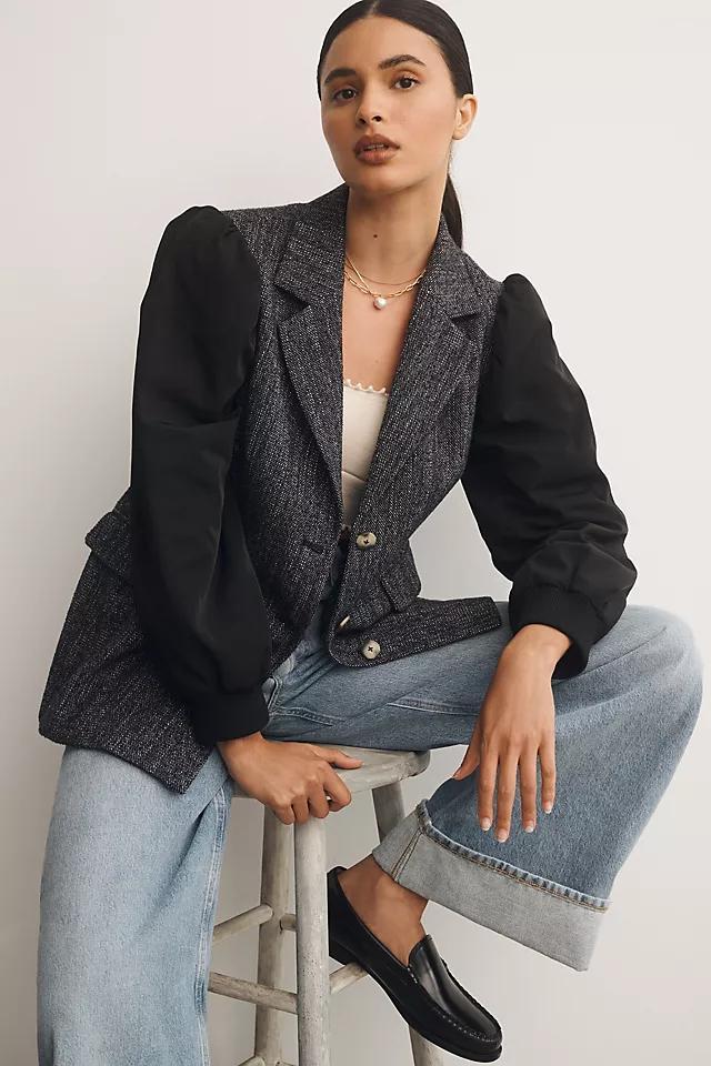 Maeve Mixed Media Relaxed Jacket Product Image