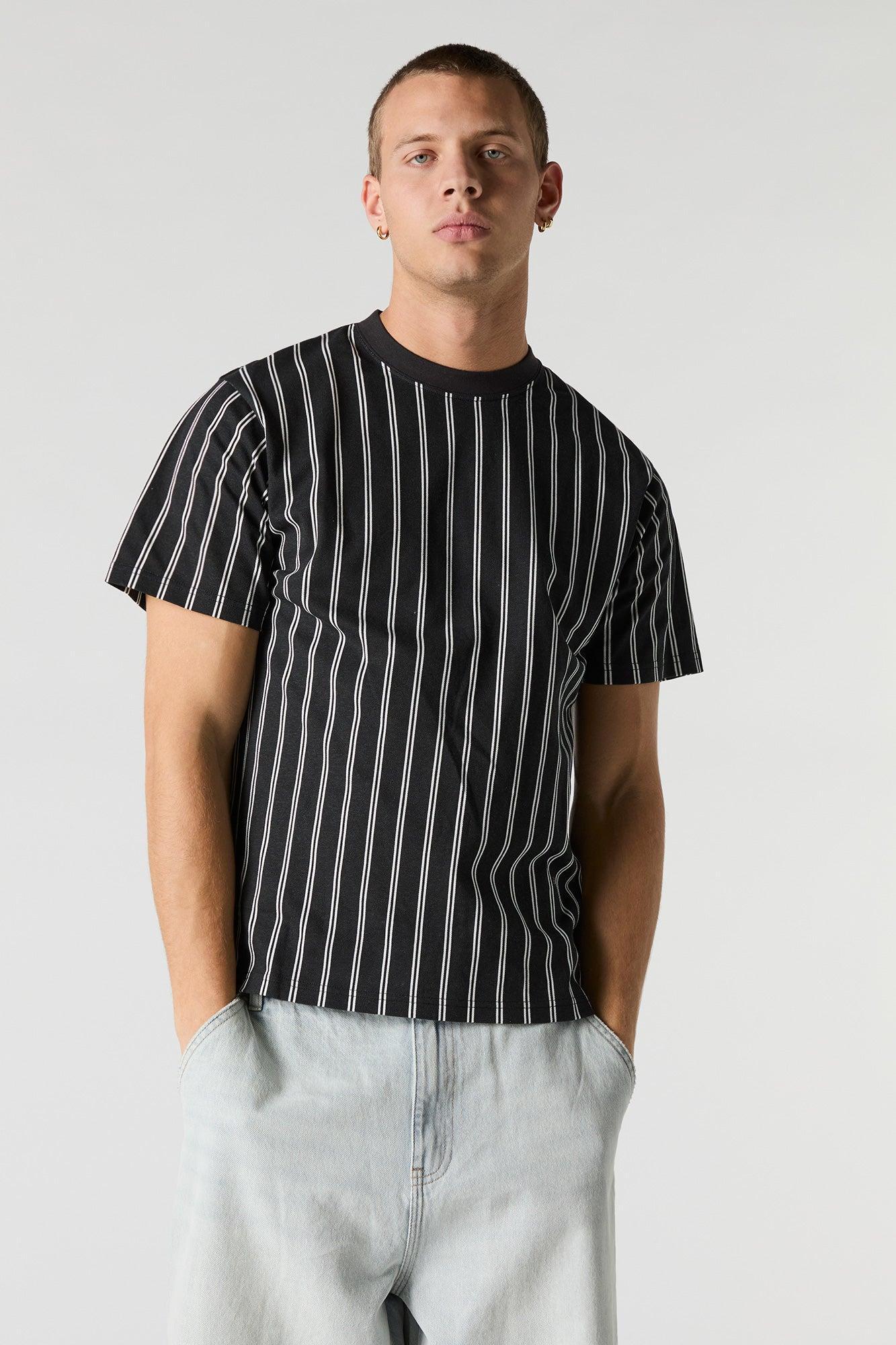 Striped Crewneck T-Shirt Male Product Image