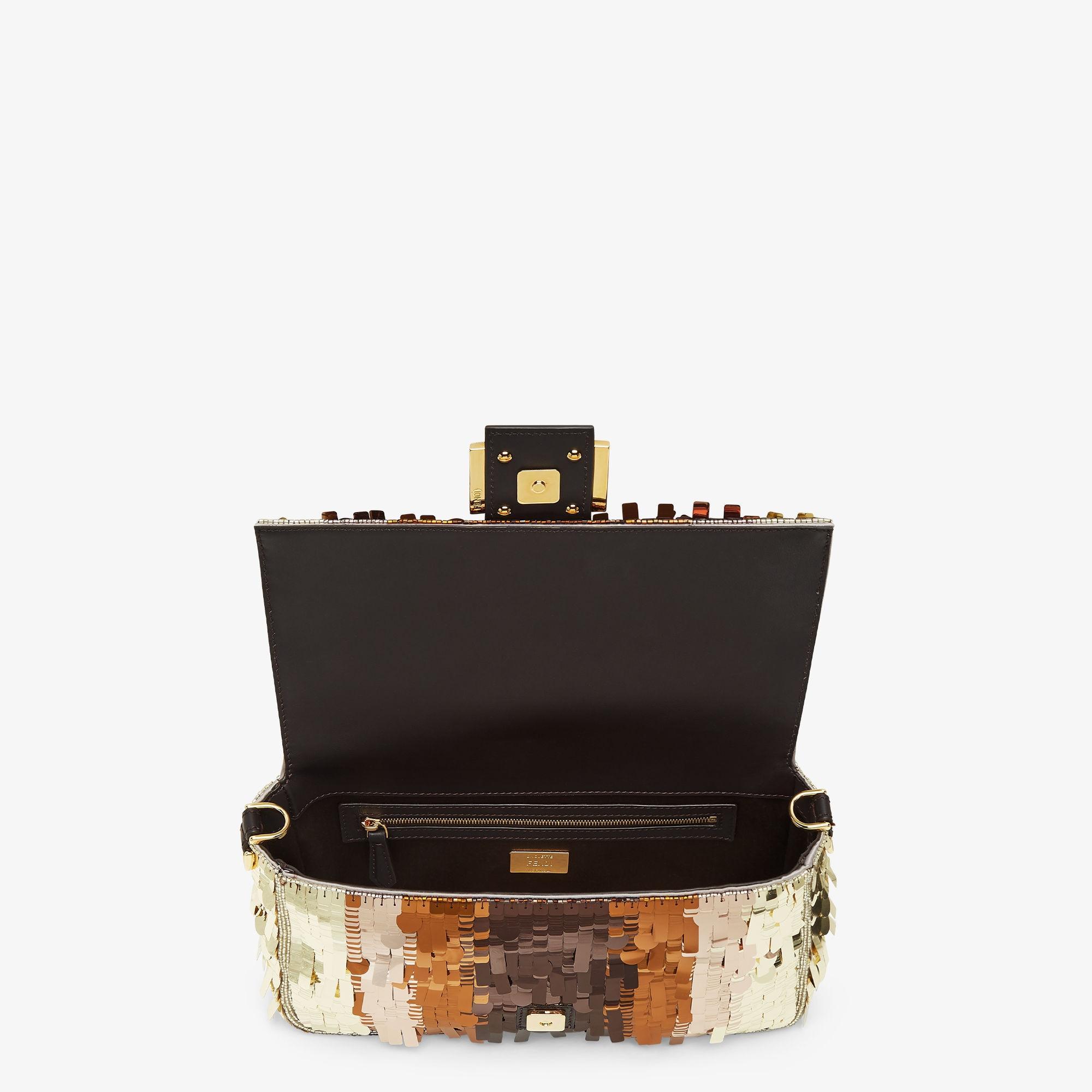 BaguetteMulticolor sequin and leather bag Product Image