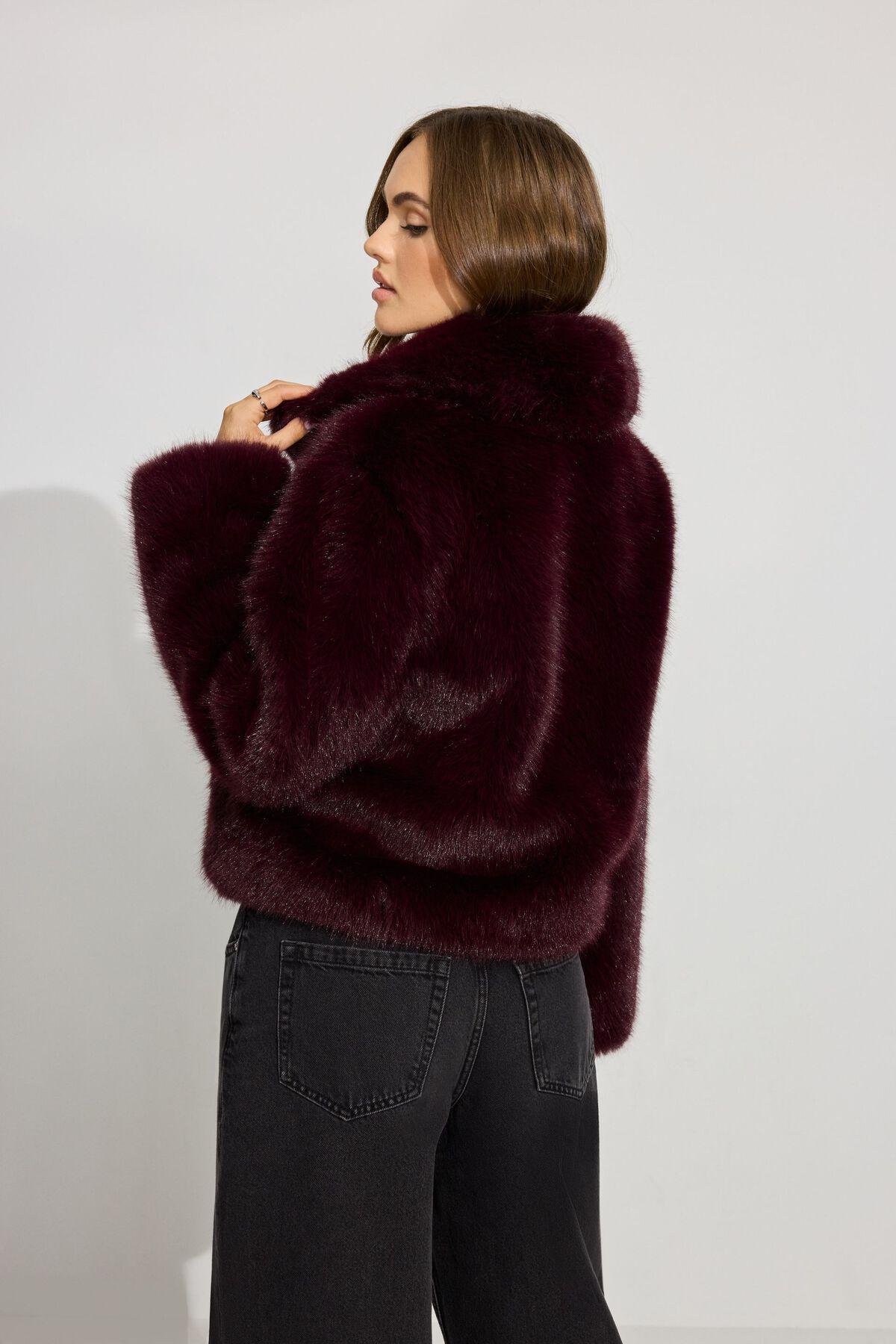 Short Faux Fur Coat Product Image