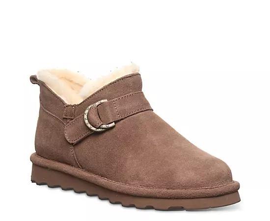 Bearpaw Womens Shorty Buckle Water Resistant Fur Boot Product Image