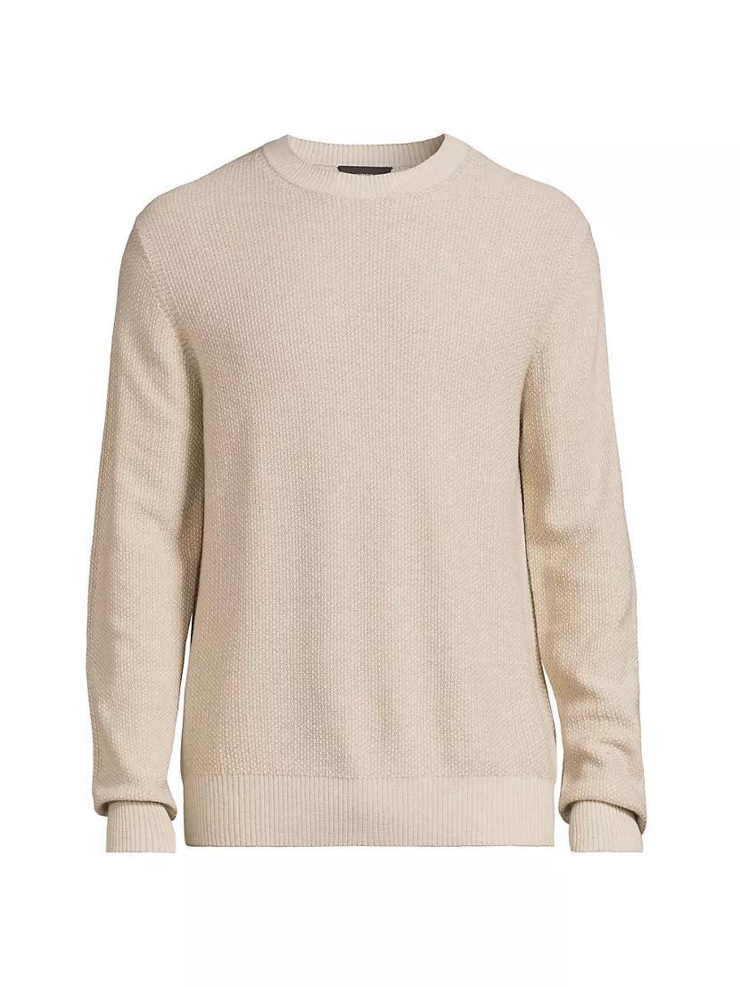 Geo Jacquard Long-Sleeve Crewneck Sweater Product Image