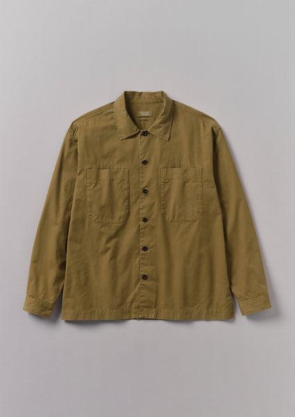 Garment Dyed Cotton Twill Shirt | Golden Sand Product Image