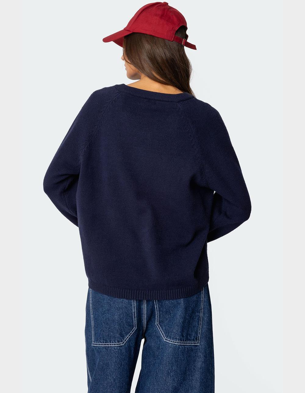 EDIKTED Martha Oversized V-Neck Sweater Product Image