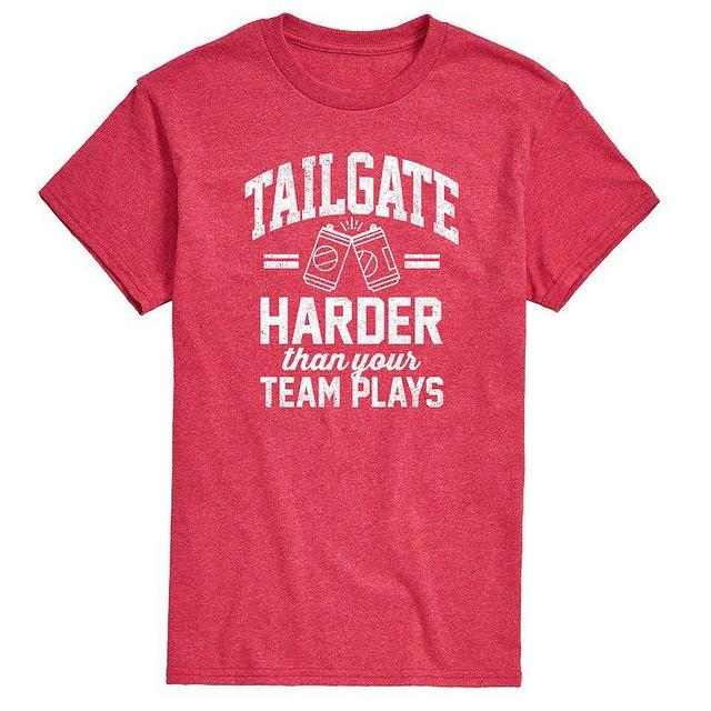 Mens Tailgate Harder Graphic Tee Grey Product Image