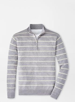 Mens Crown Eastham Striped Quarter-Zip Sweater Product Image