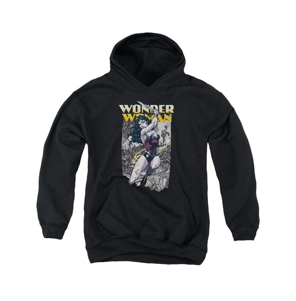 Justice League Boys of America Youth Wonder Woman Slice Pull Over Hoodie / Hooded Sweatshirt Product Image