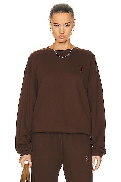 Eterne Oversized Crewneck Sweatshirt in Brown Product Image