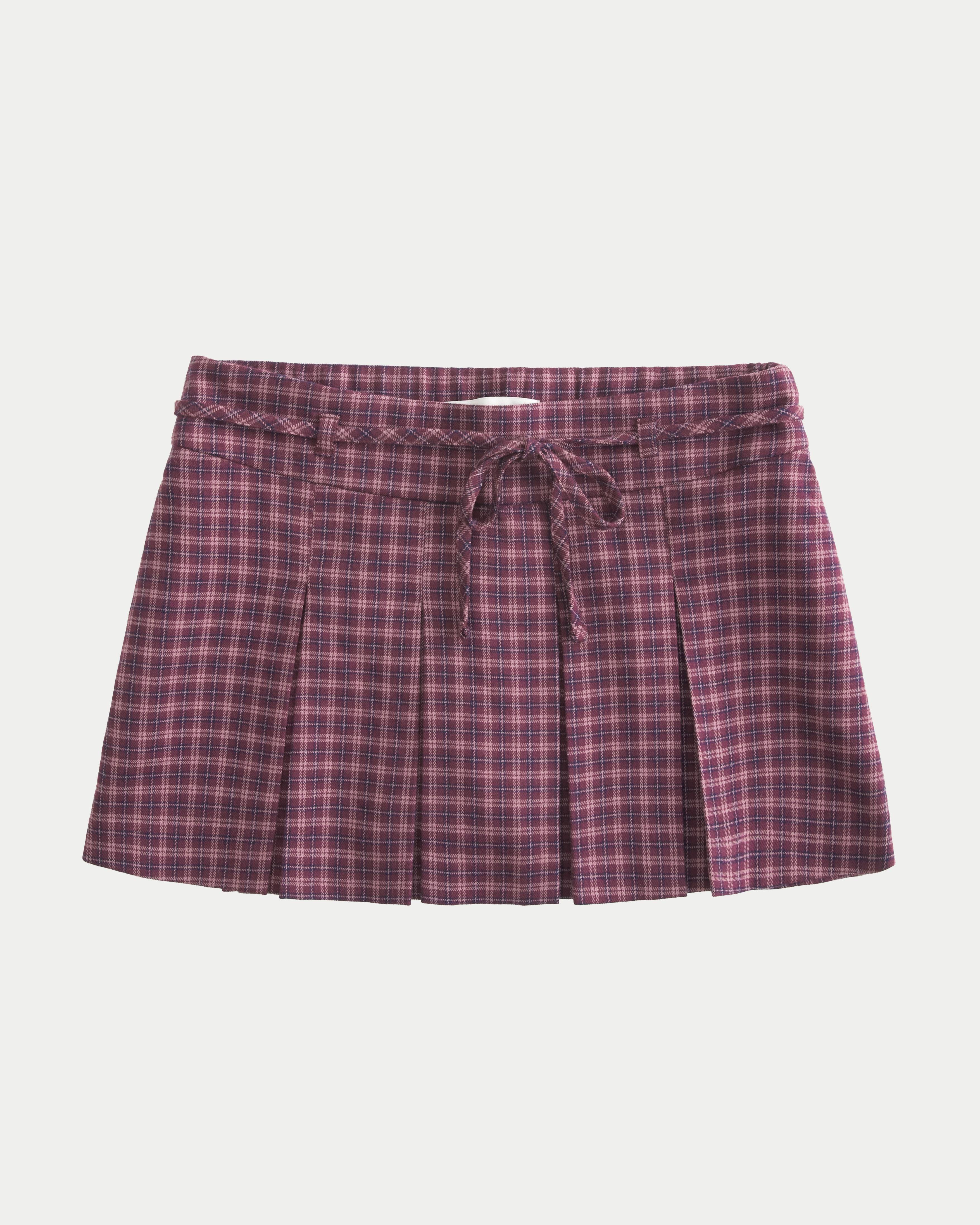 Mid-Rise Pleated Mini Skort Product Image