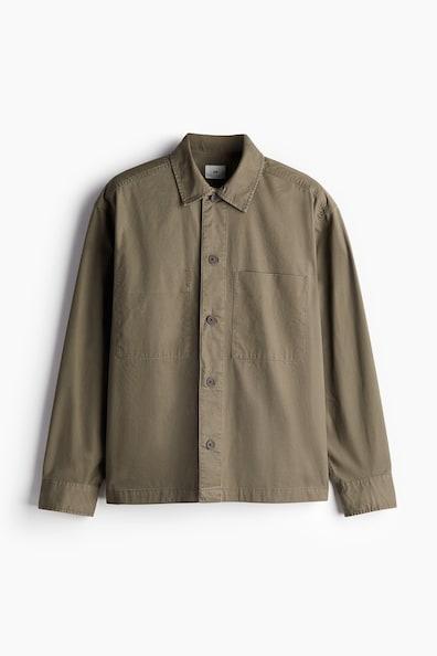 Regular Fit Twill Overshirt Product Image