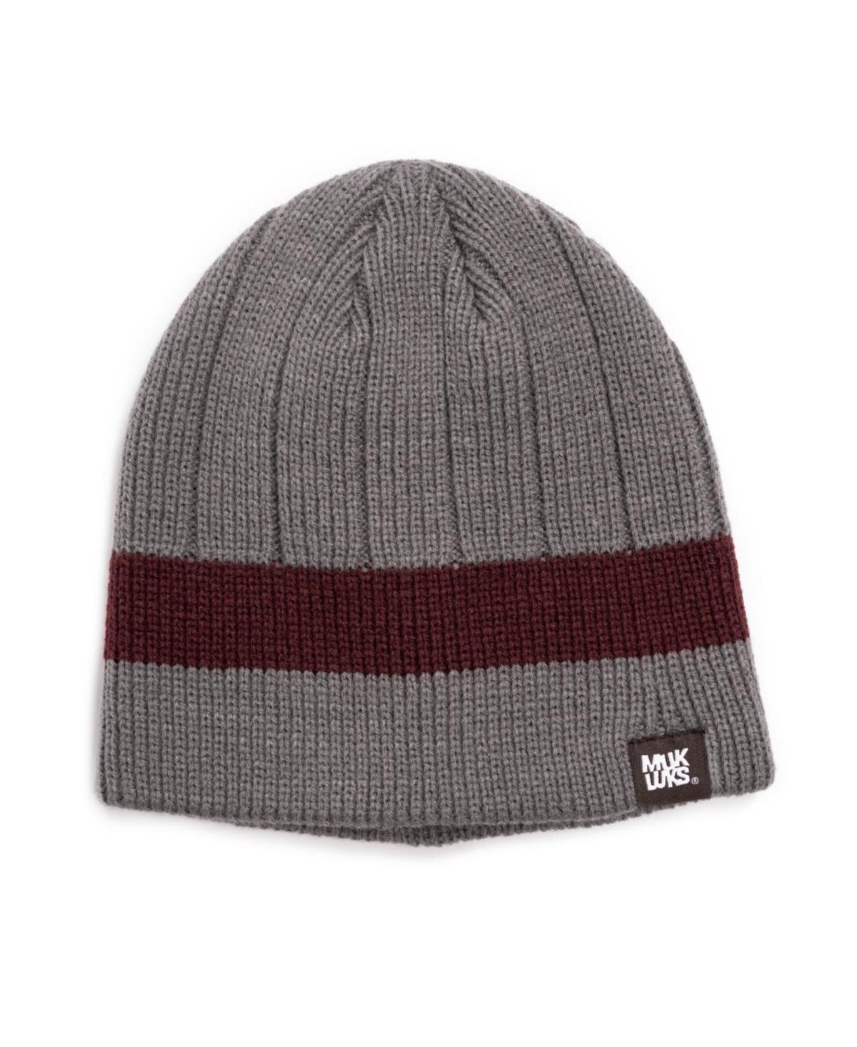 Mens MUK LUKS Ribbed Beanie, Oxford Product Image