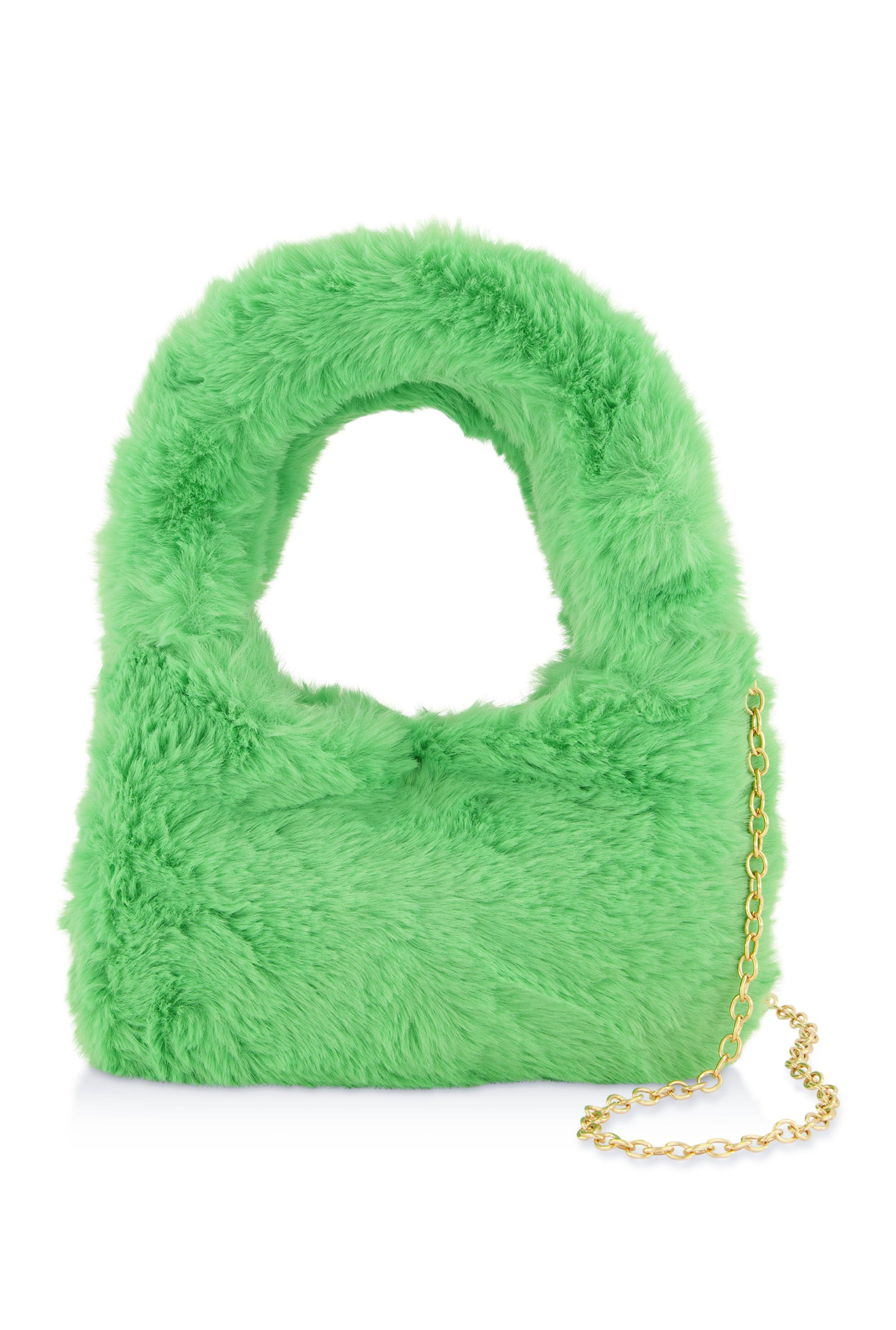 Faux Fur Mini Clutch Crossbody Bag Female Product Image