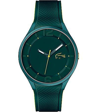 Lacoste Mens Ollie Green Silicone Strap Watch 44mm - Turquoise Product Image