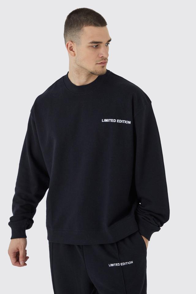 Tall Oversized Boxy Loopback Sweatshirt | boohooMAN USA Product Image