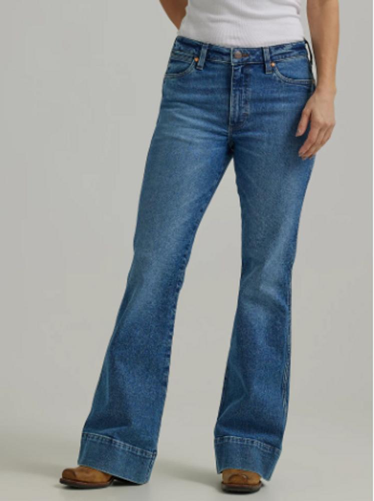 Wrangler® Ladies Retro Bailey Flare Hi Rise Jean -Bessie product image