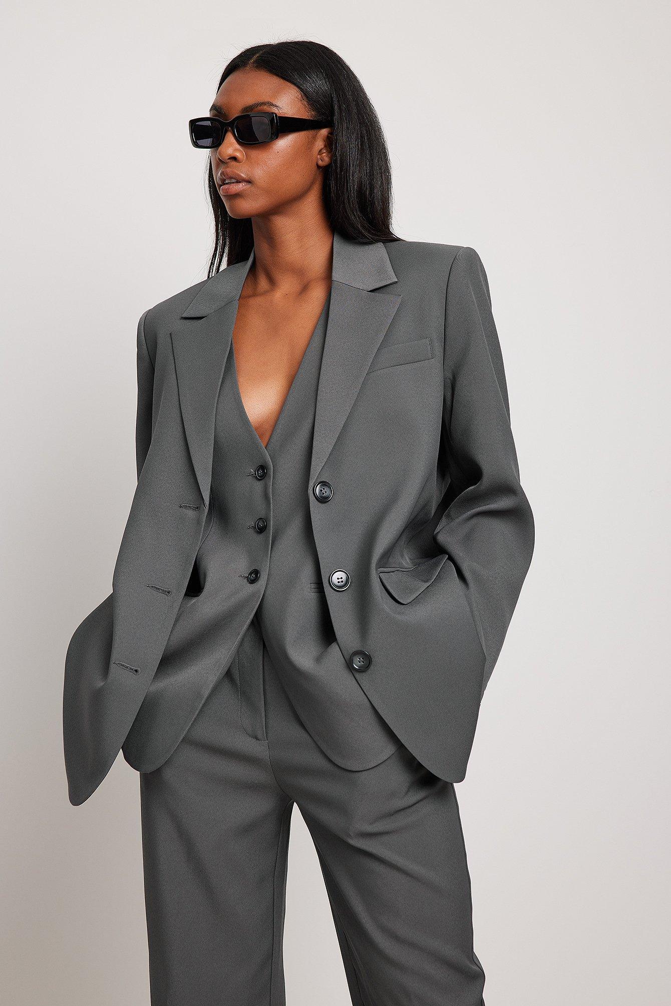 Oversized Triple Button Blazer Product Image