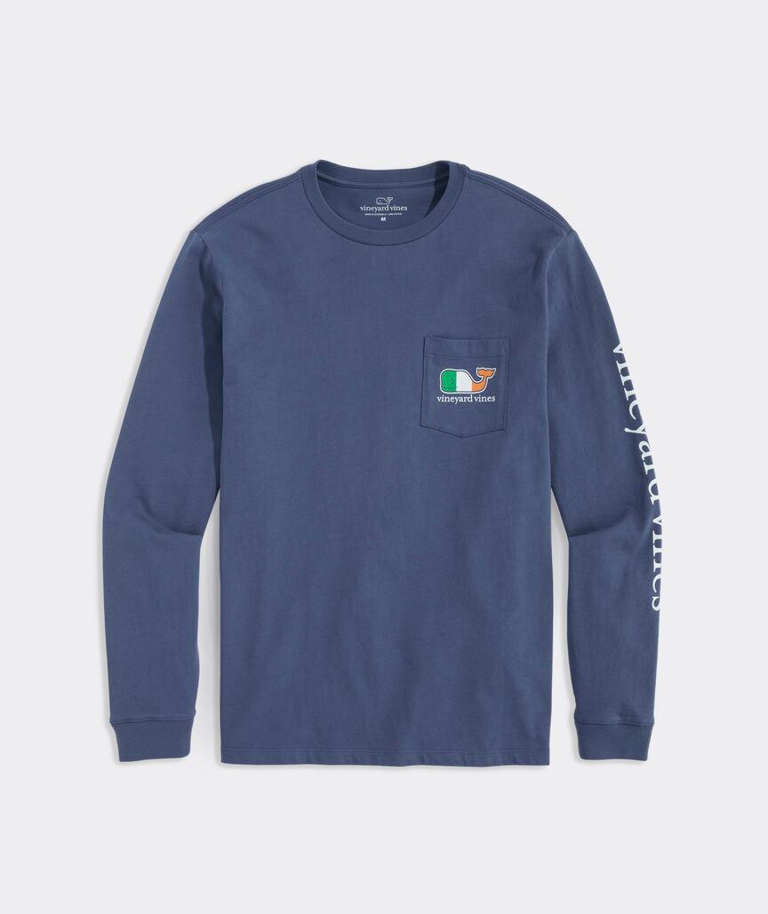 Irish Flag Whale Long-Sleeve Pocket Tee Product Image