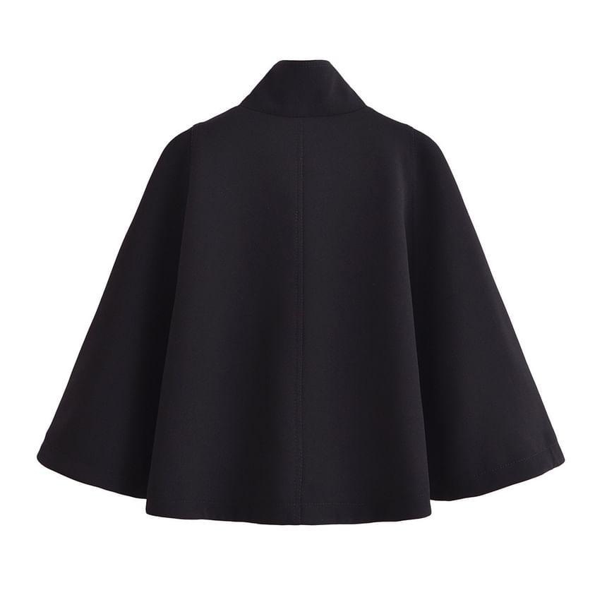 Stand Collar Plain Cape Product Image