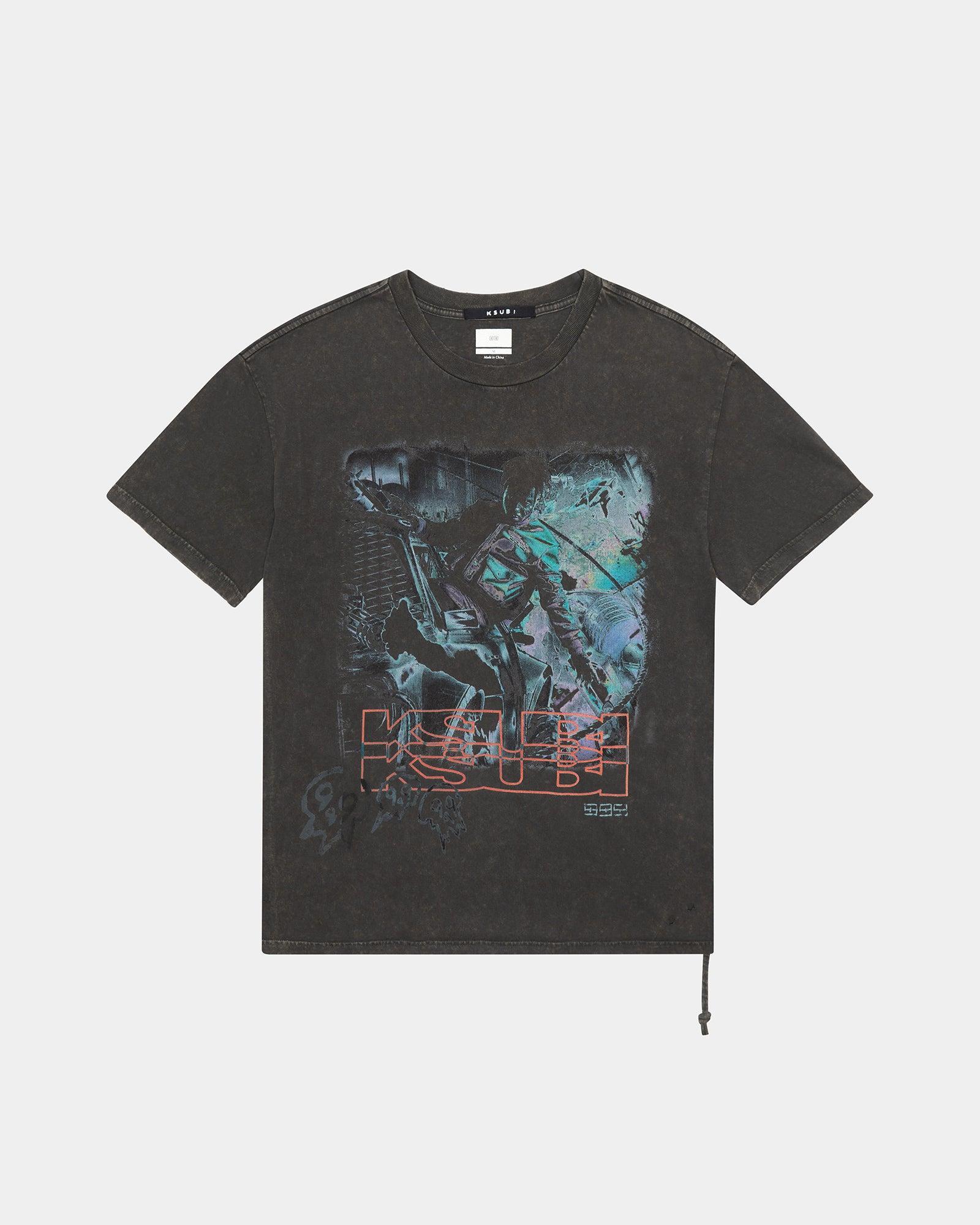 SUPER JUICE BIGGIE SS TEE SUN FADE BLACK Male Product Image