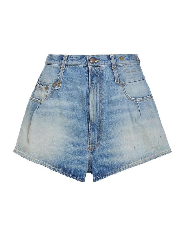 Womens Double Belt Loop Venti Denim Shorts Product Image