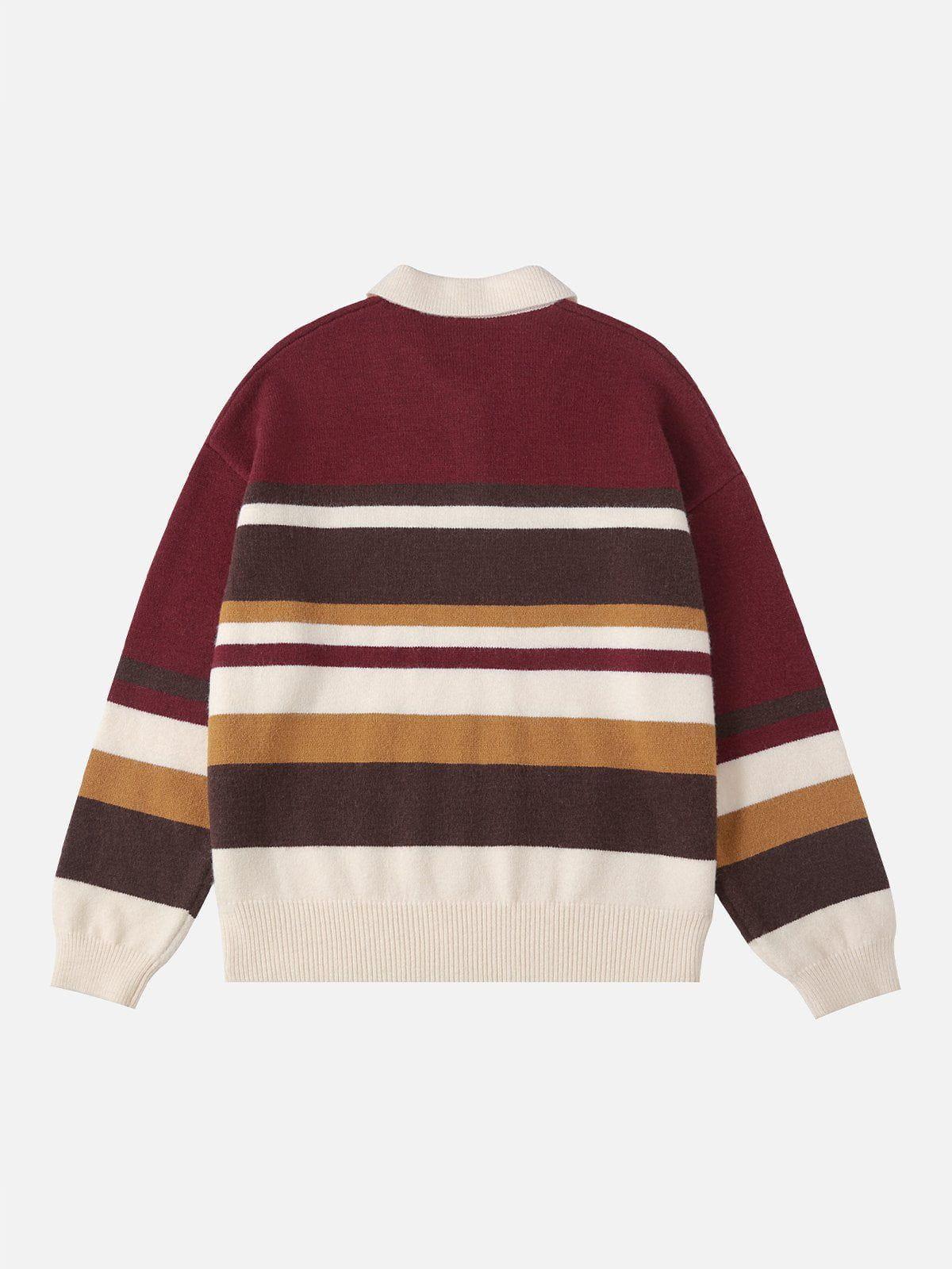 Aelfric Eden Vintage Stripe Polo Sweater Product Image