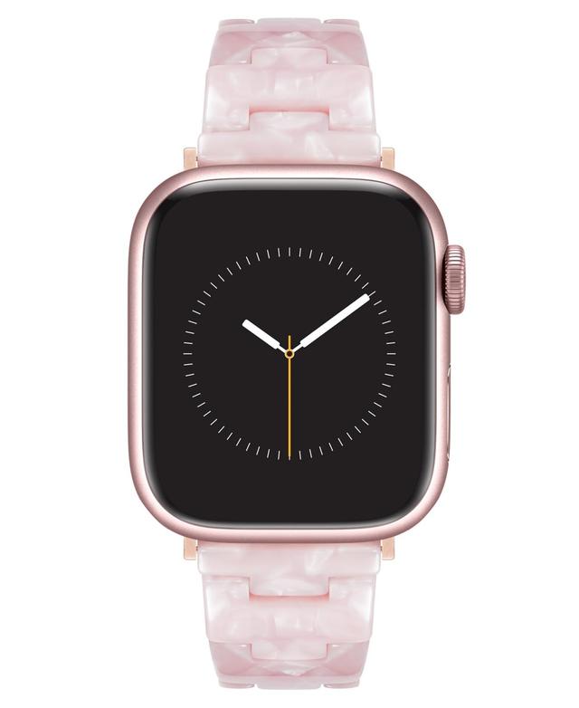 Anne Klein Womens Pink Marbled Acetate Stretch Bracelet designed for 38/40/41mm Apple Watch Product Image