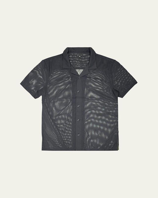 Mens Bond Mesh Noir Camp Shirt Product Image