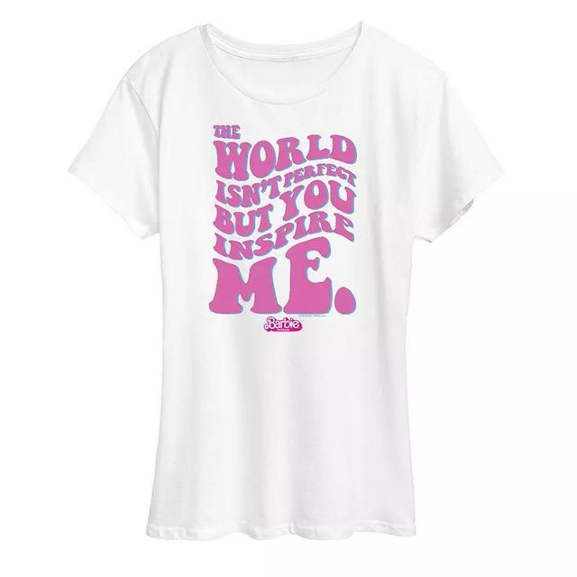 Missy Plus Barbie The Movie You Inspire Me Graphic Tee, Womens Product Image