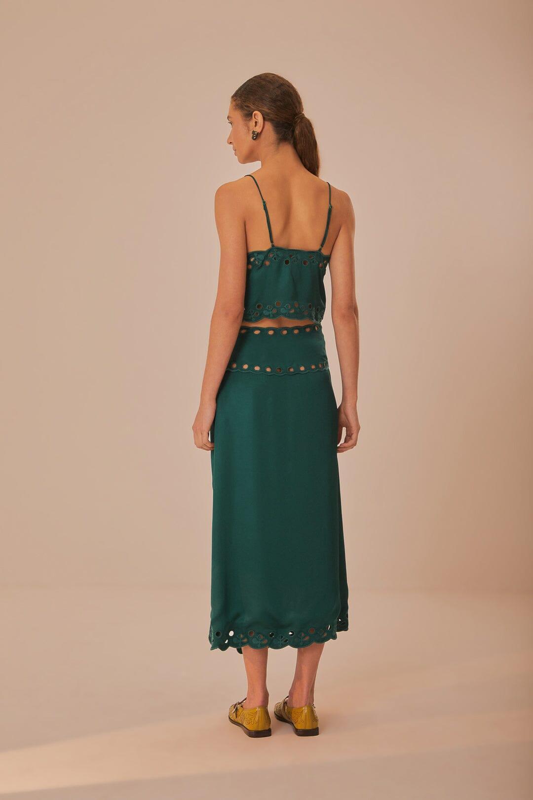 Green Richelieu Midi Skirt Product Image