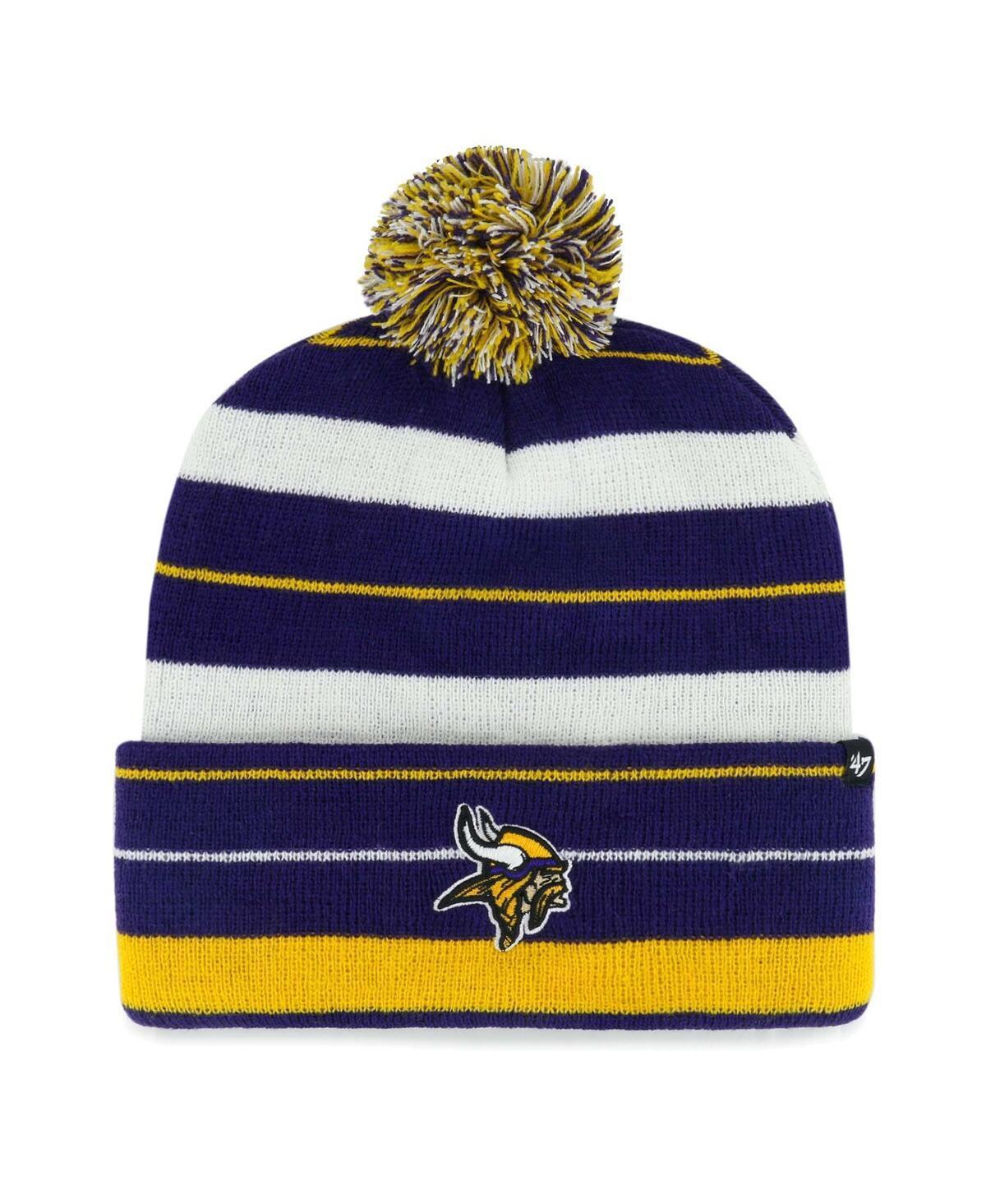 Mens 47 Minnesota Vikings Powerline Cuffed Knit Hat with Pom Product Image