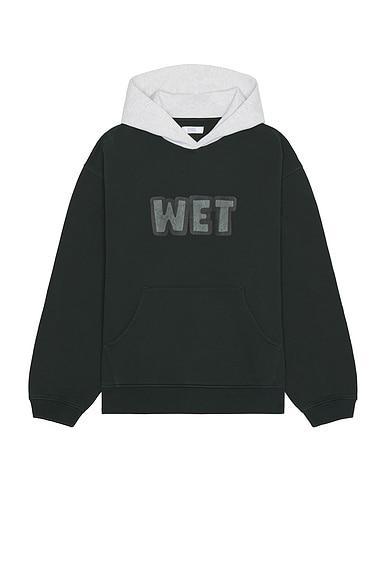 ERL Men Wet Black Hoodie Knit in Black Product Image