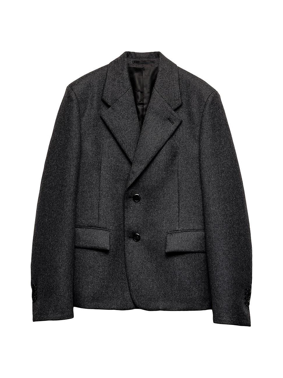 Mens Single Breasted Wool Jacket Product Image